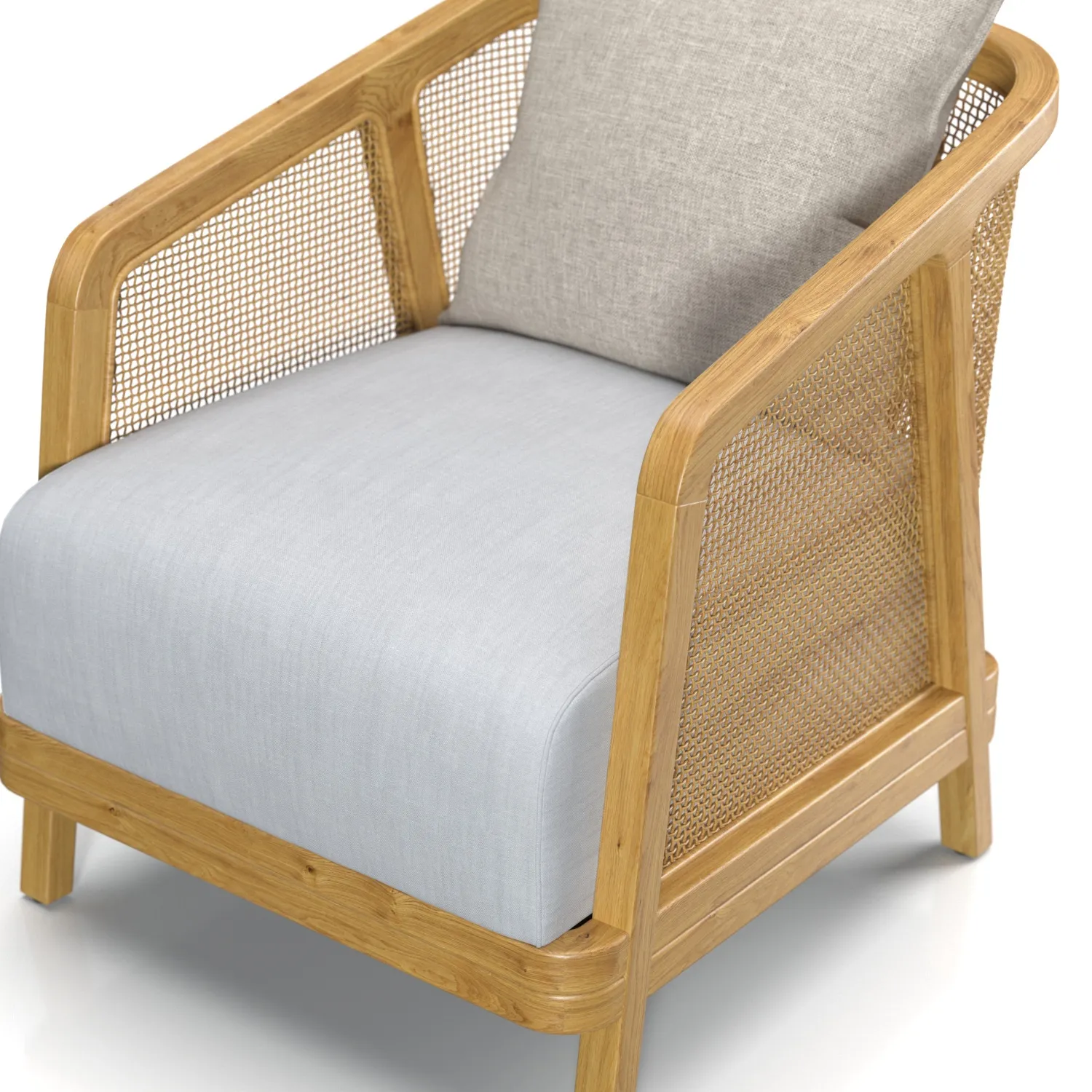 Belgrave Wicker Fabric Armchair 3D Model_05